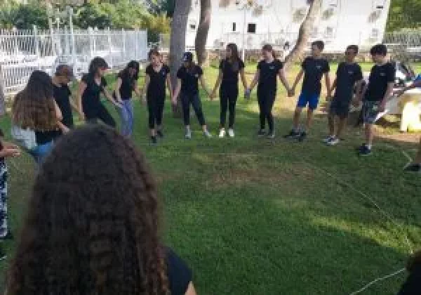 שכבת ח’ ביום גיבוש בפארק כצנלסון